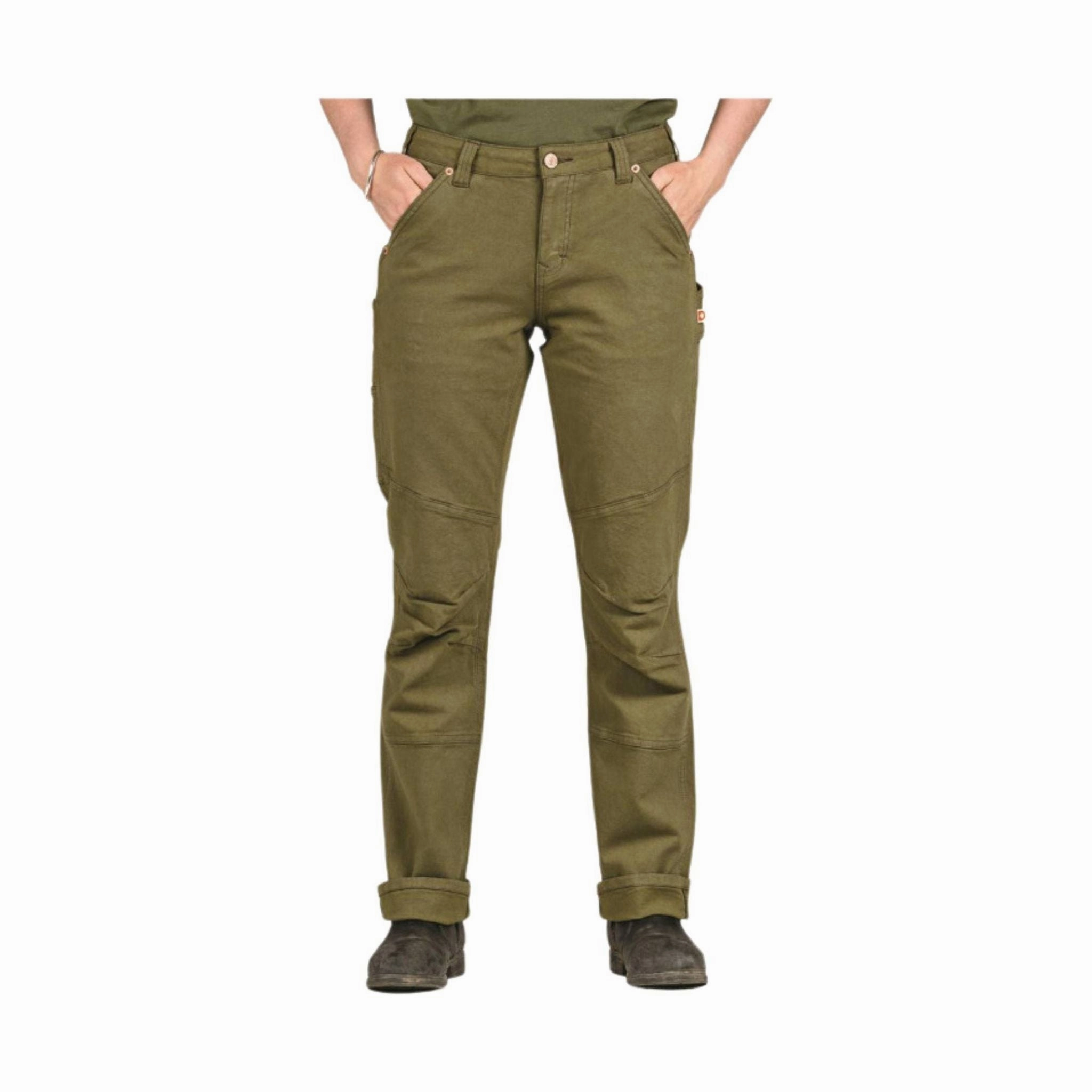 Dovetail Women's Go To Pant - Kelp Green StaticResistantMaterial Timeless Wear