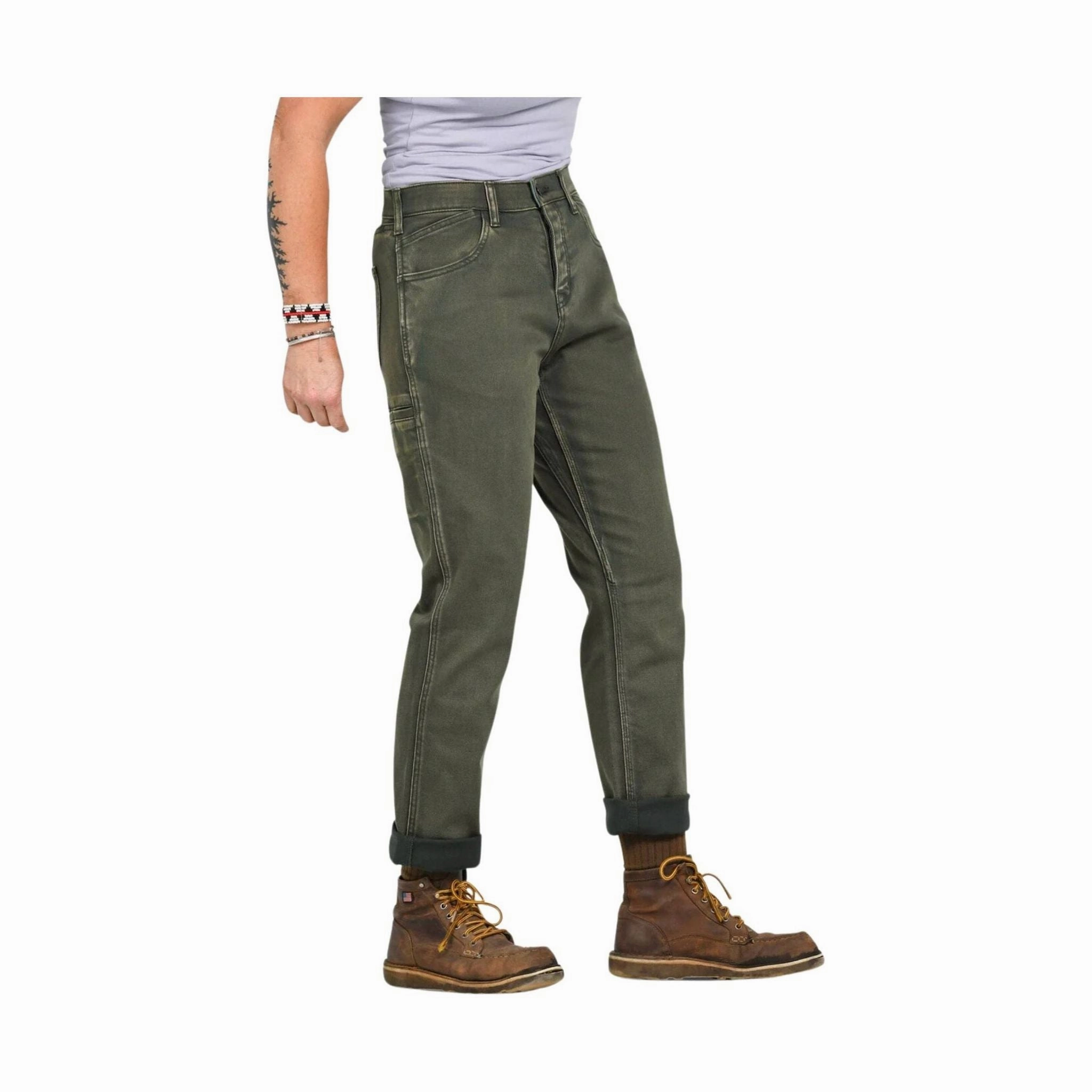 Flatlock Seams Dovetail Women's Shop Pant - Olive Green