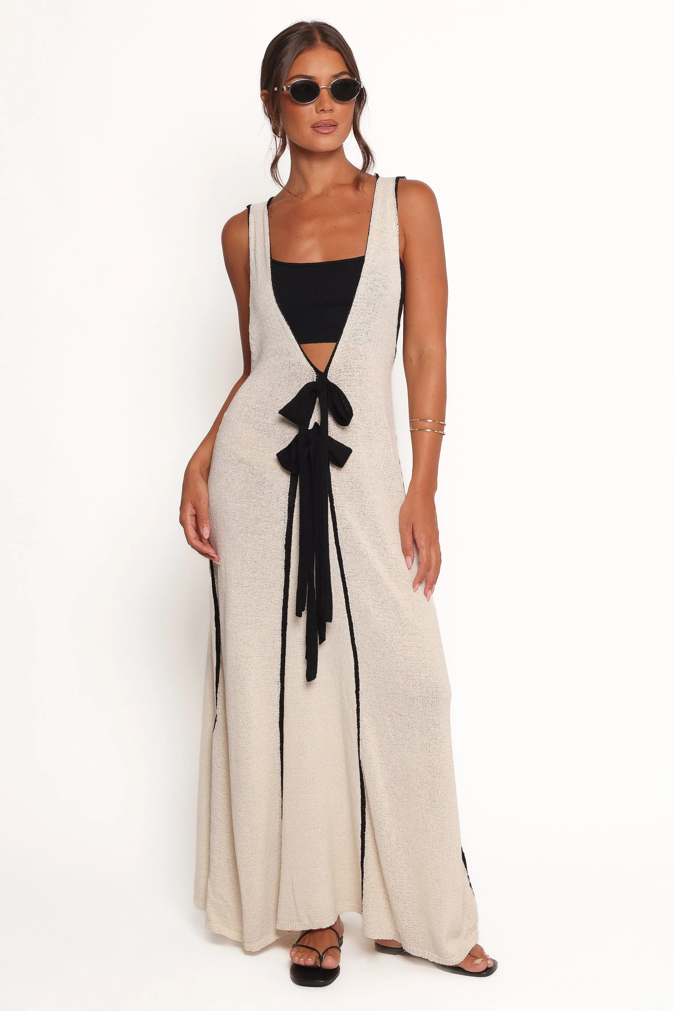 Halter-Neck Church Proper Draco Midi Dress - Cream