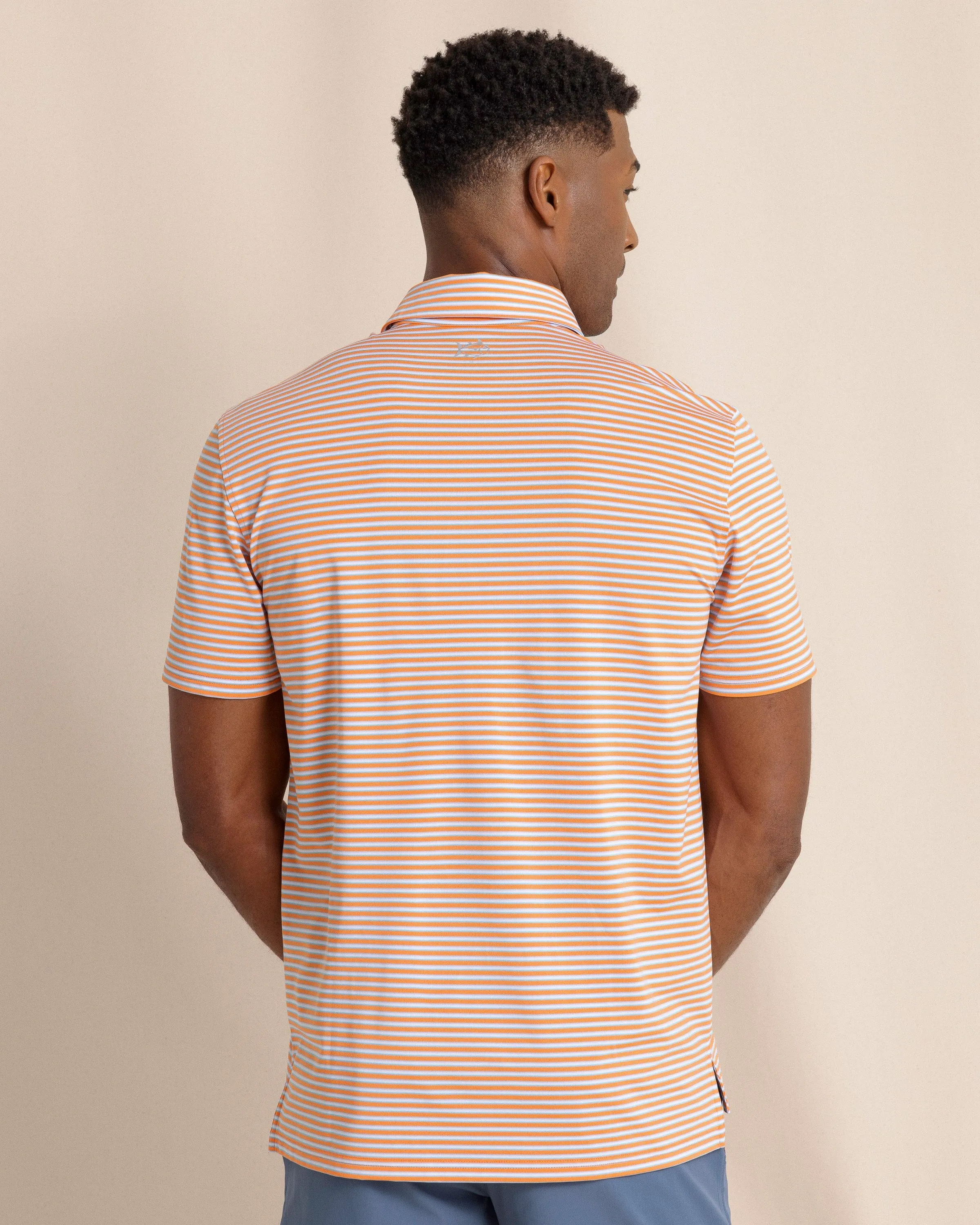 Fashion Essential Driver Caravel Stripe Polo - Peach Parfait