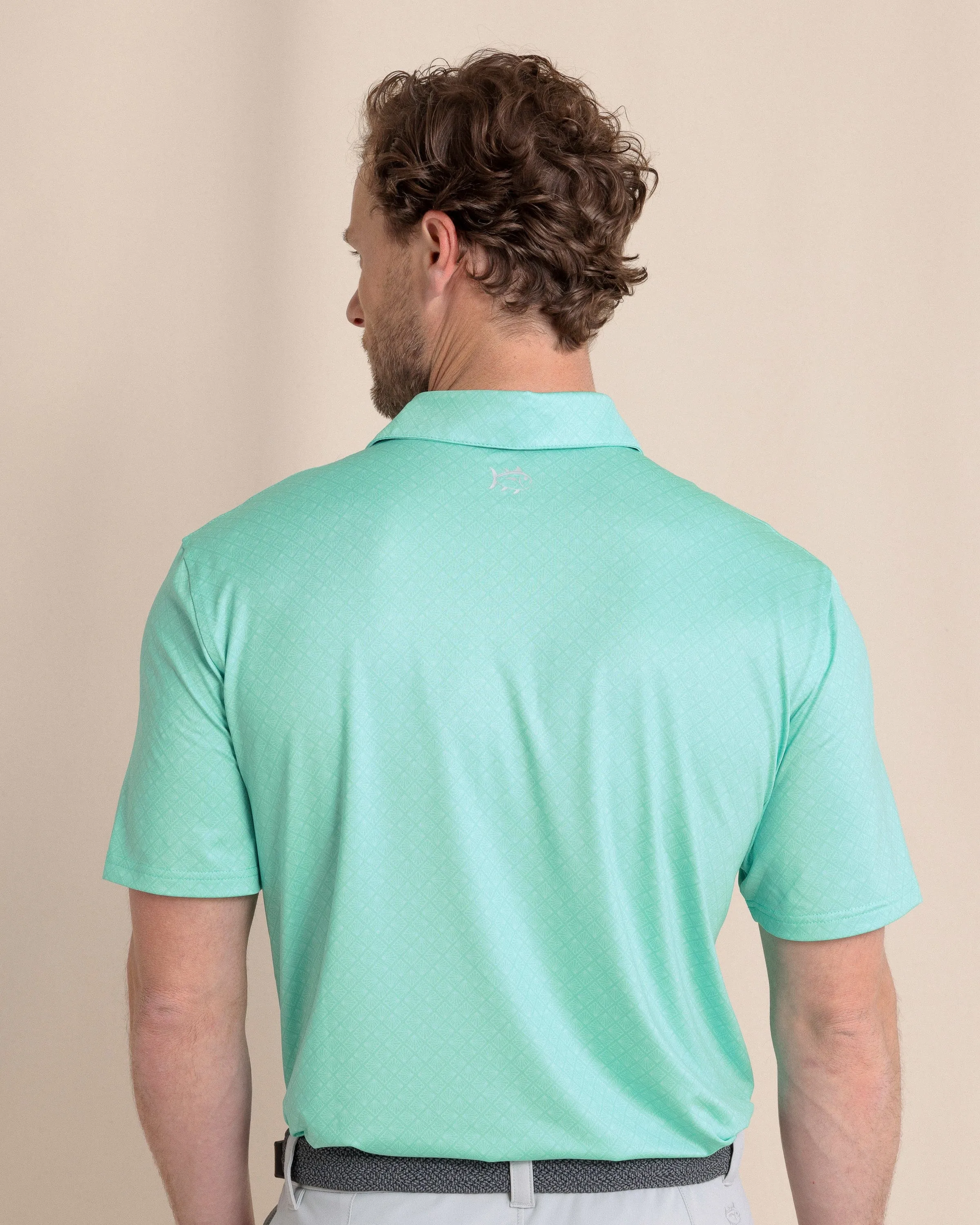 Sustainable Production Certification Comfy Wear Driver Snazzy Scales Printed Polo - Turtle Green