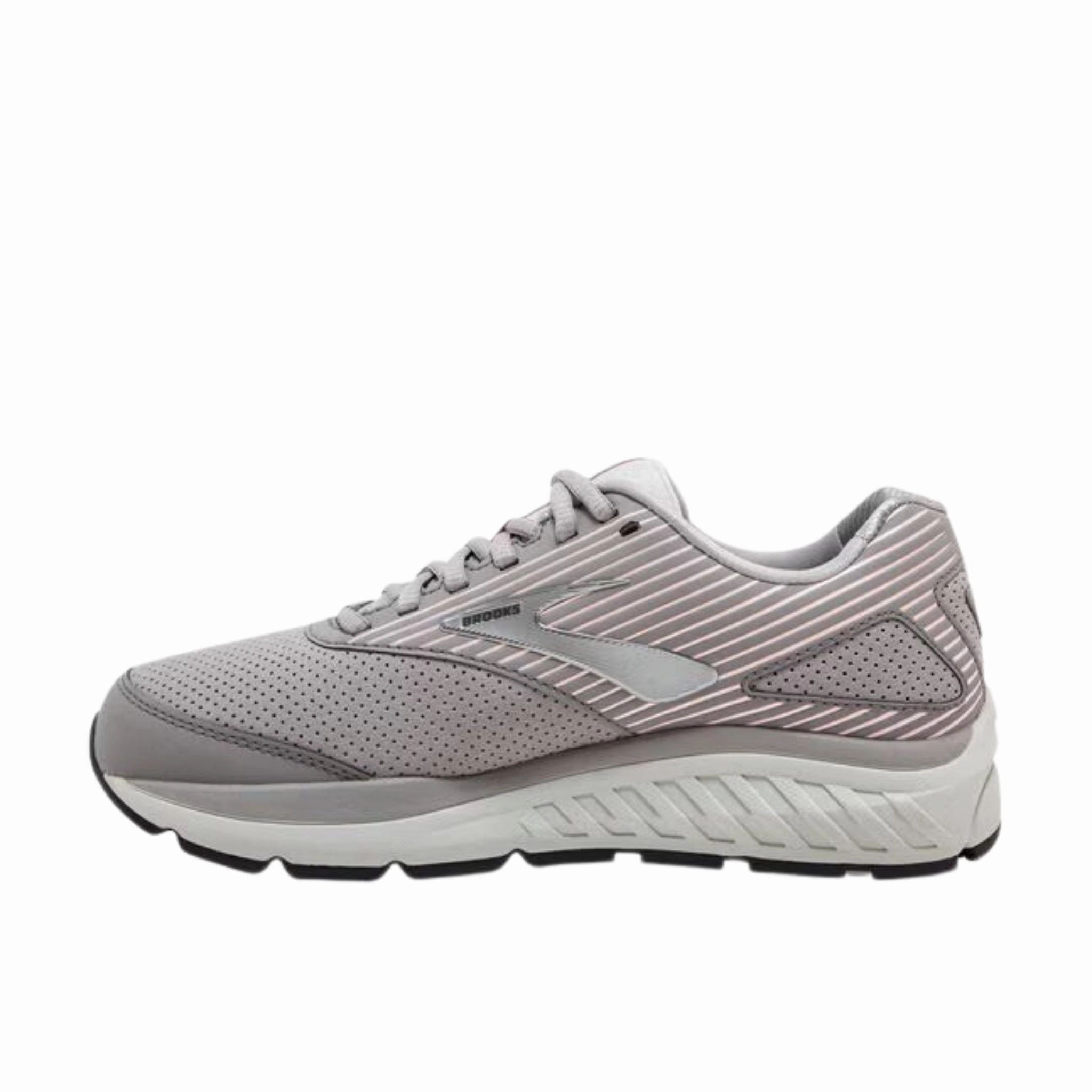 Brooks Women's Addiction Walker Suede Walking Shoes - Alloy/Oyster/Peach Dynamic Arch Support