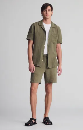 Stretchable Fit Performance Stretch LINEN POCKET SHORTS IN KALAMATA