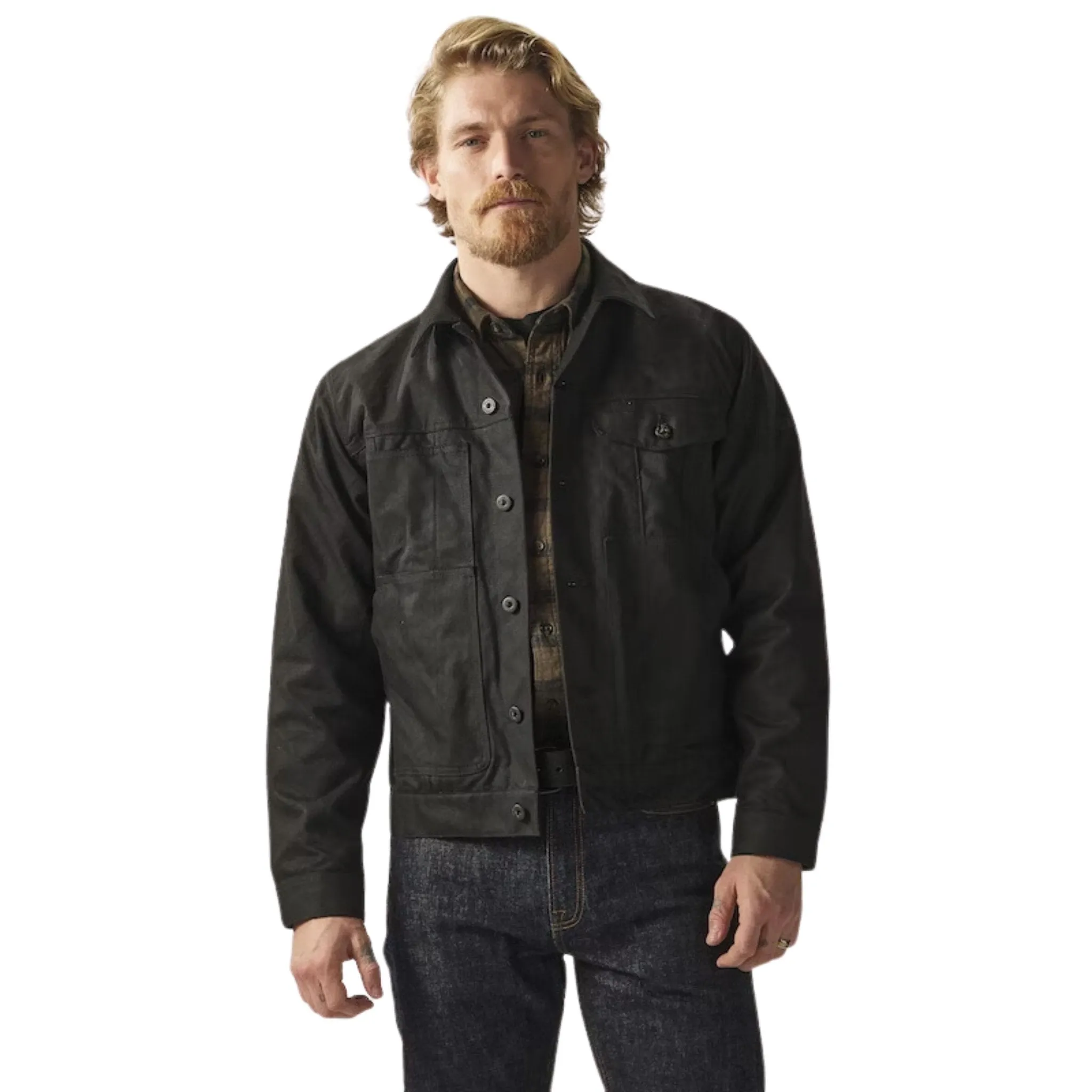 Filson Men's Short Lined Cruiser Jacket - Black Non Irritating Edging Water Resistant
