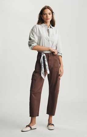 Body shaping VINNIE BARREL CARGO IN BROWN CASUAL TWILL
