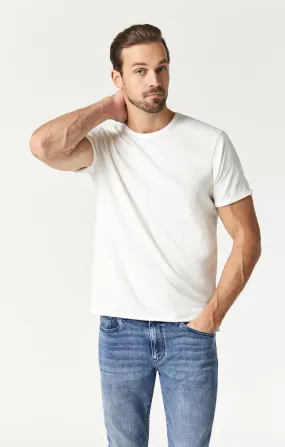 RAW EDGE NECK T-SHIRT IN BLANC DE BLANC Comfort Design