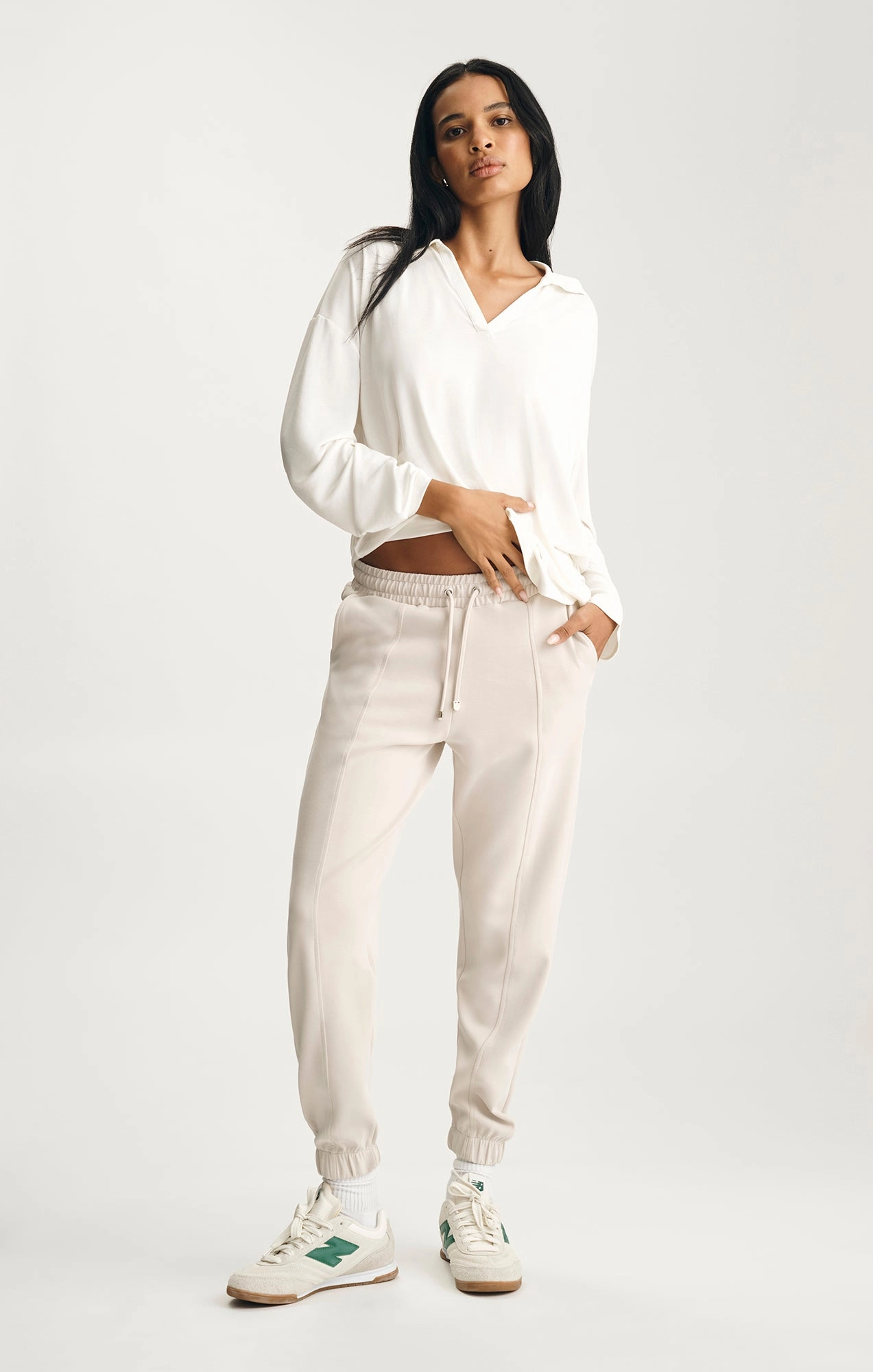 LUXE TOUCH TENCEL? SWEATPANTS IN PUMICE STONE Soft Stretch Chic casual
