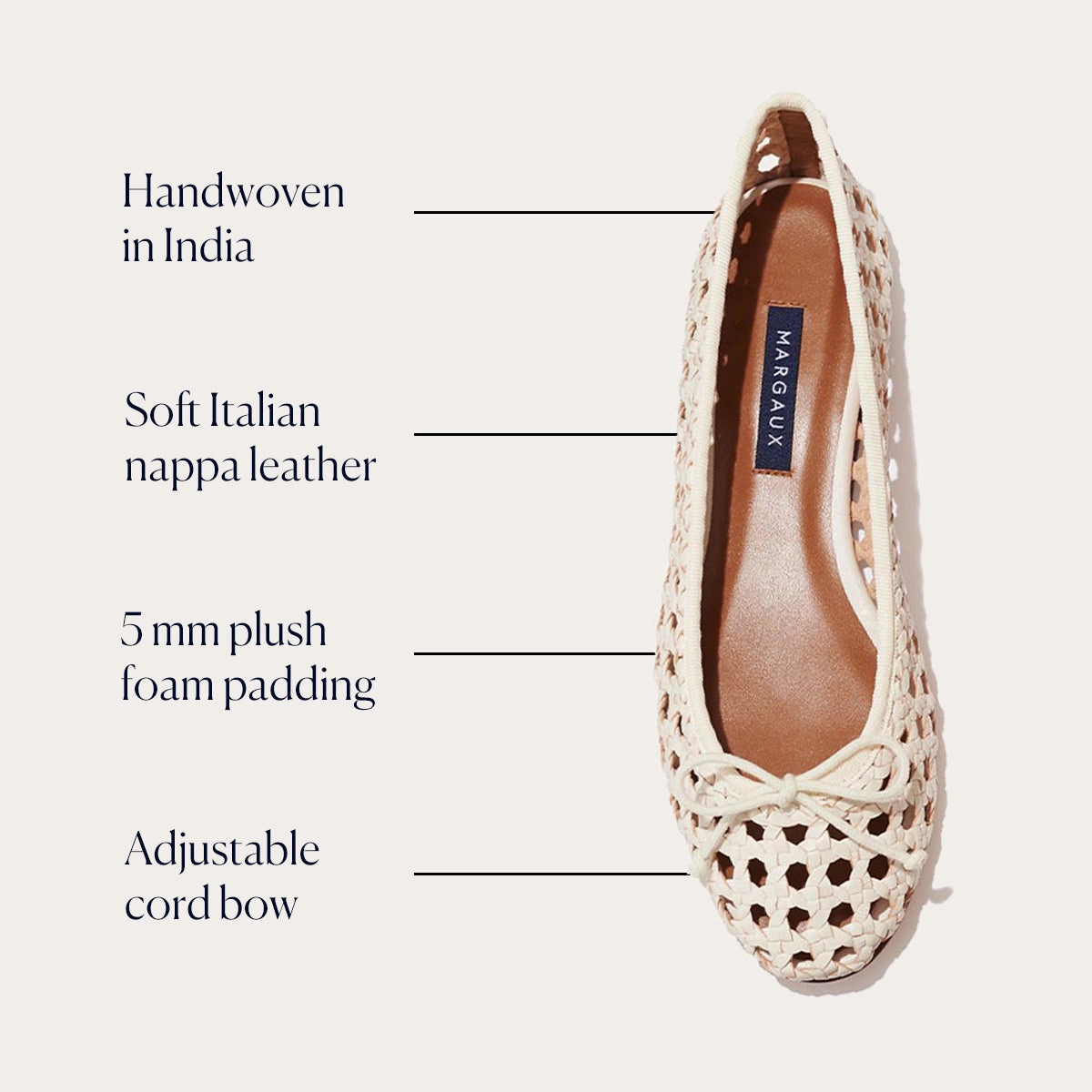 The Demi - Ecru Woven Recycle Safe Deck Step