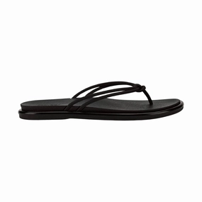 Zero Break In Comfort Injection molded Olukai Women's Aka Flip Flop - Black