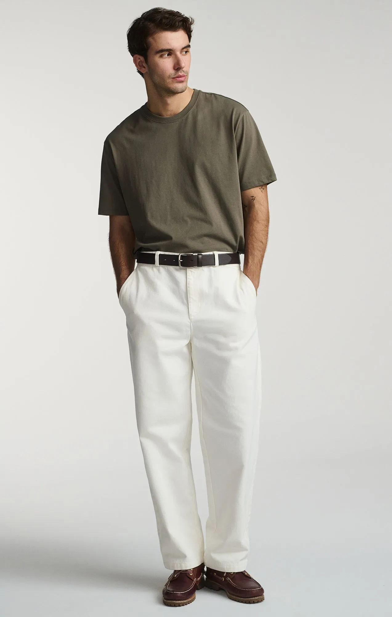 CLASSIC CREW NECK T-SHIRT IN BUNGEE CORD safe for skin