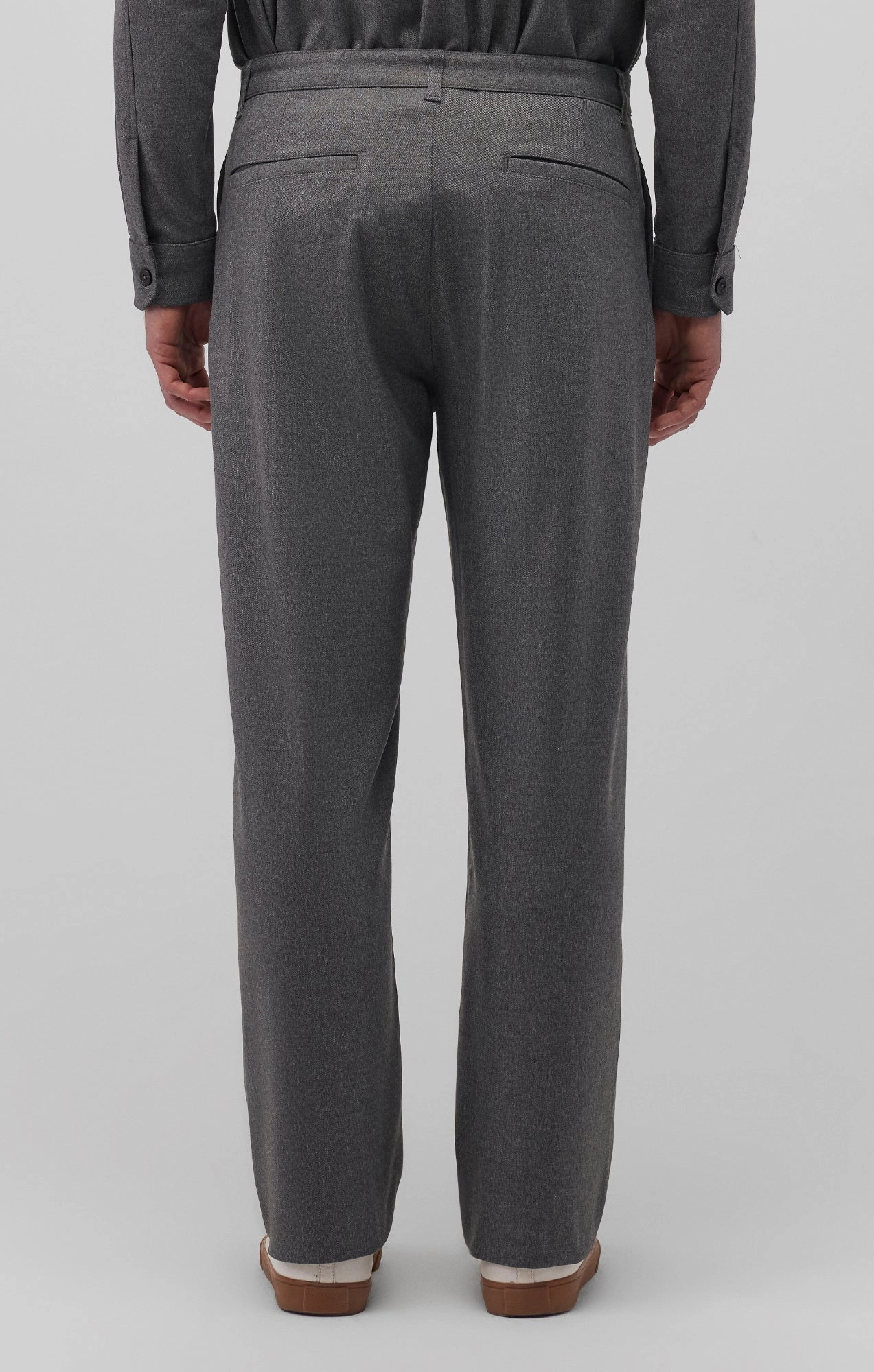 Training Wear STRAIGHT LEG PANTS IN DARK GREY MELANGE