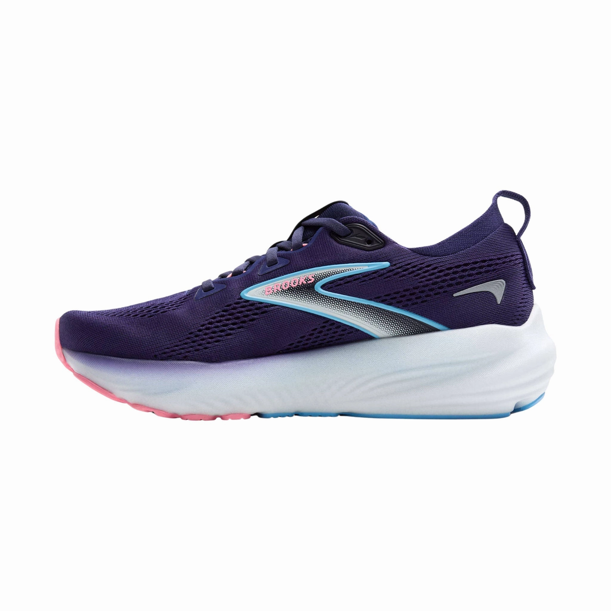 Flexible Arch Breathable Airflow Brooks Women's Glycerin 22 Road Running Shoes - Blue Ribbon/Peacoat/Dianthus