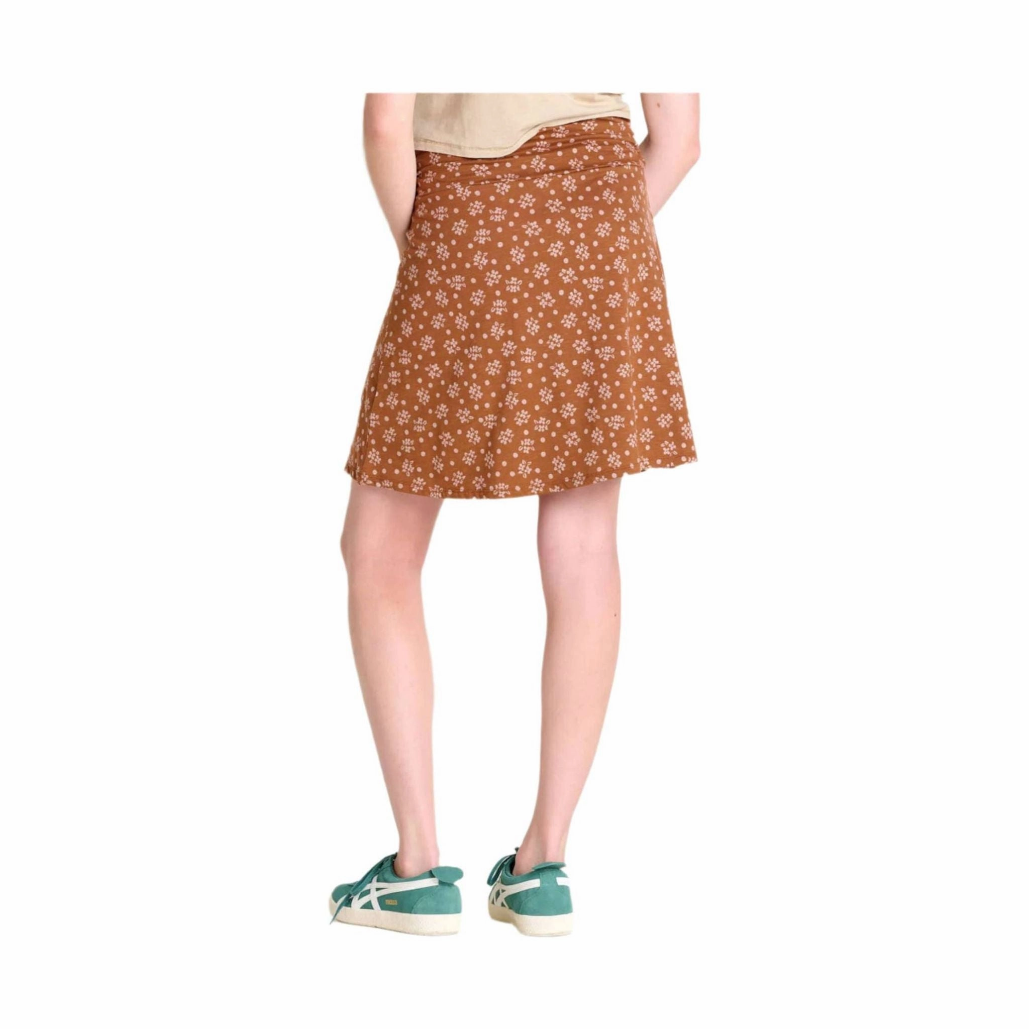 Toad & Co Women's Chaka Skirt - Fawn Polka Dot Print Chill Mood Minimal Design
