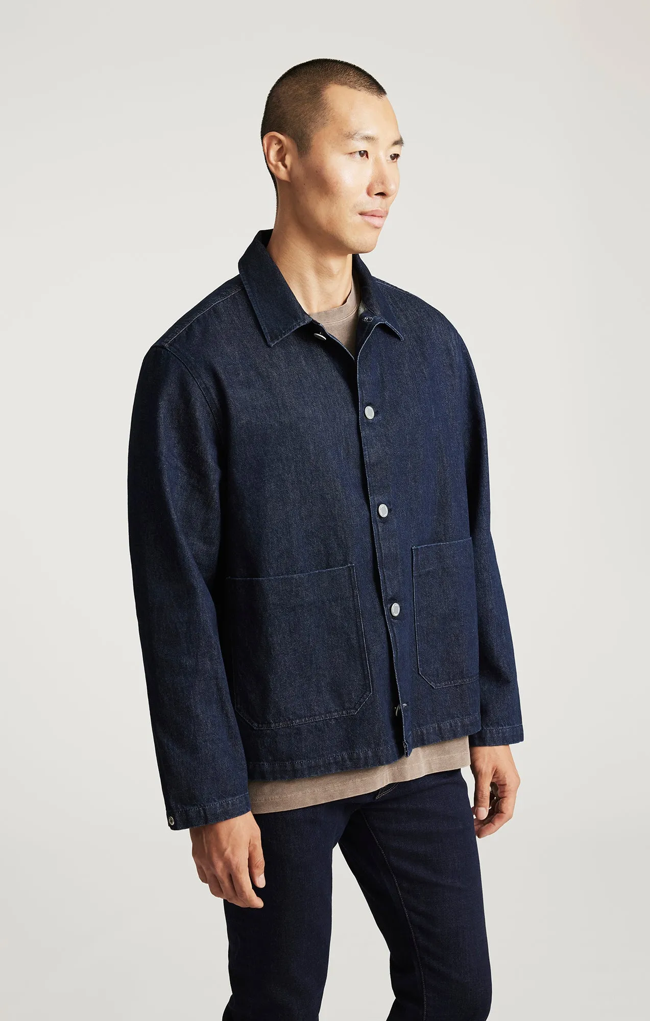 Casual Vibe EDITION DOUBLE POCKET OVERSHIRT IN DARK INDIGO