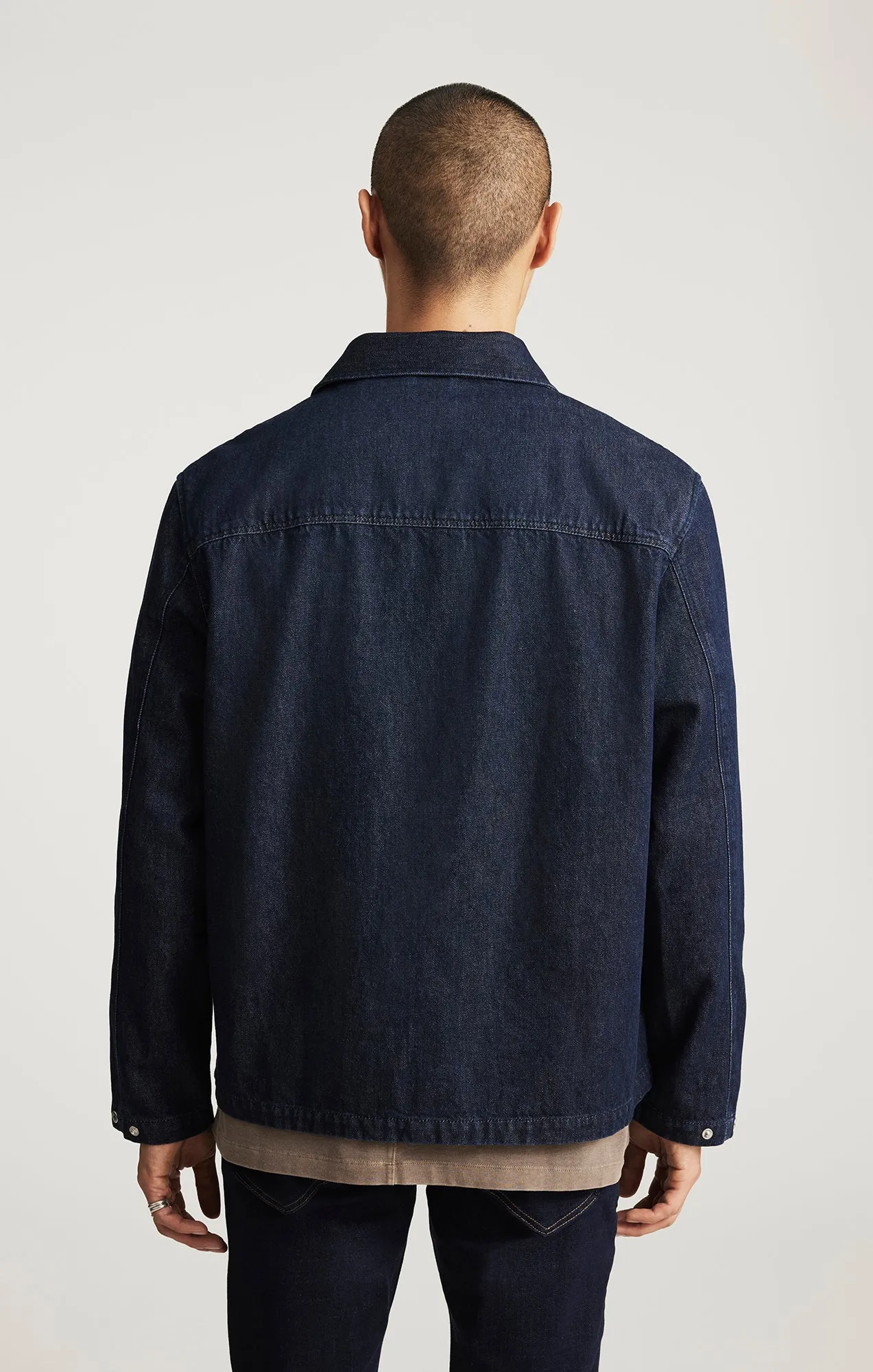 stain resistant coating EDITION DOUBLE POCKET OVERSHIRT IN DARK INDIGO