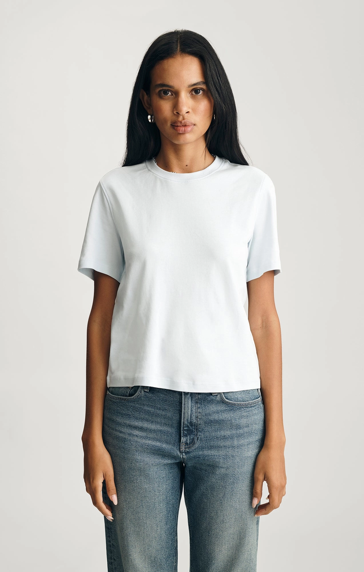 EDITION CREW NECK T-SHIRT IN BALLAD BLUE Layered Look Wear