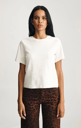 Cozy Stretch Fit Cozy Touch EDITION CREW NECK T-SHIRT IN MARSHMALLOW