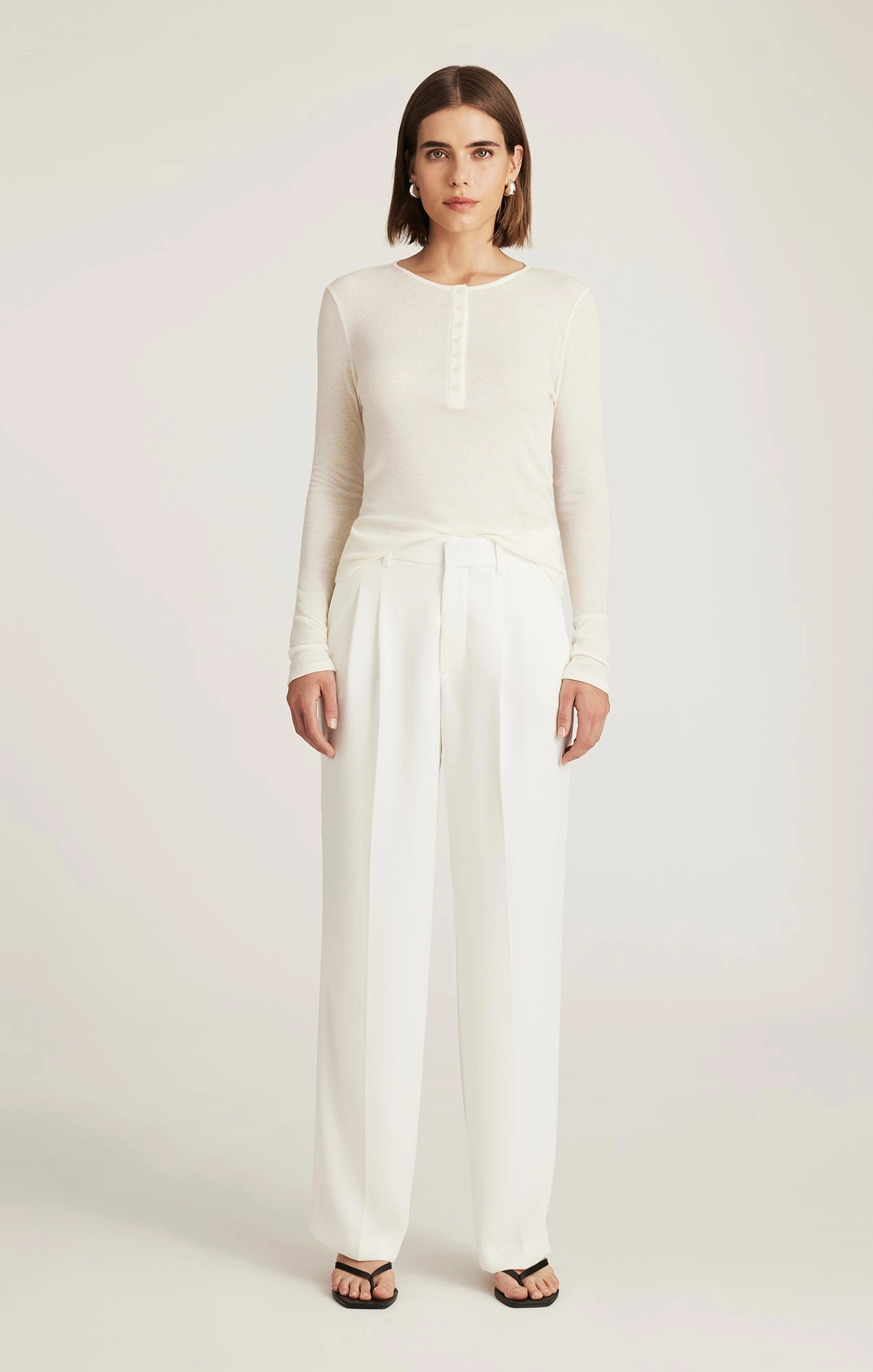 AntiStaticLining EDITION STRAIGHT LEG PANTS IN COCONUT MILK