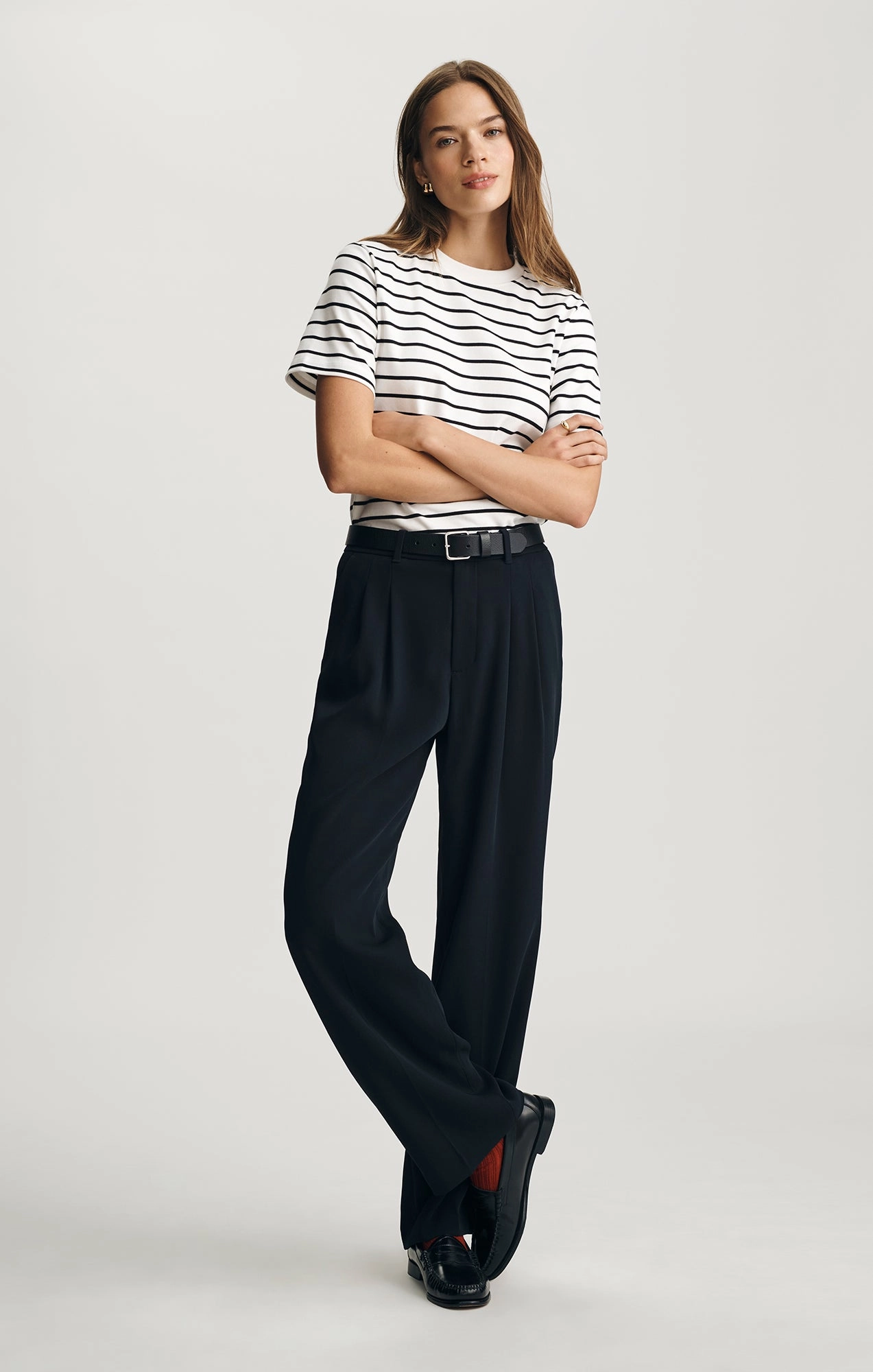 Reinforced Pockets Effortless Layer EDITION STRAIGHT LEG PANTS IN DARK NAVY