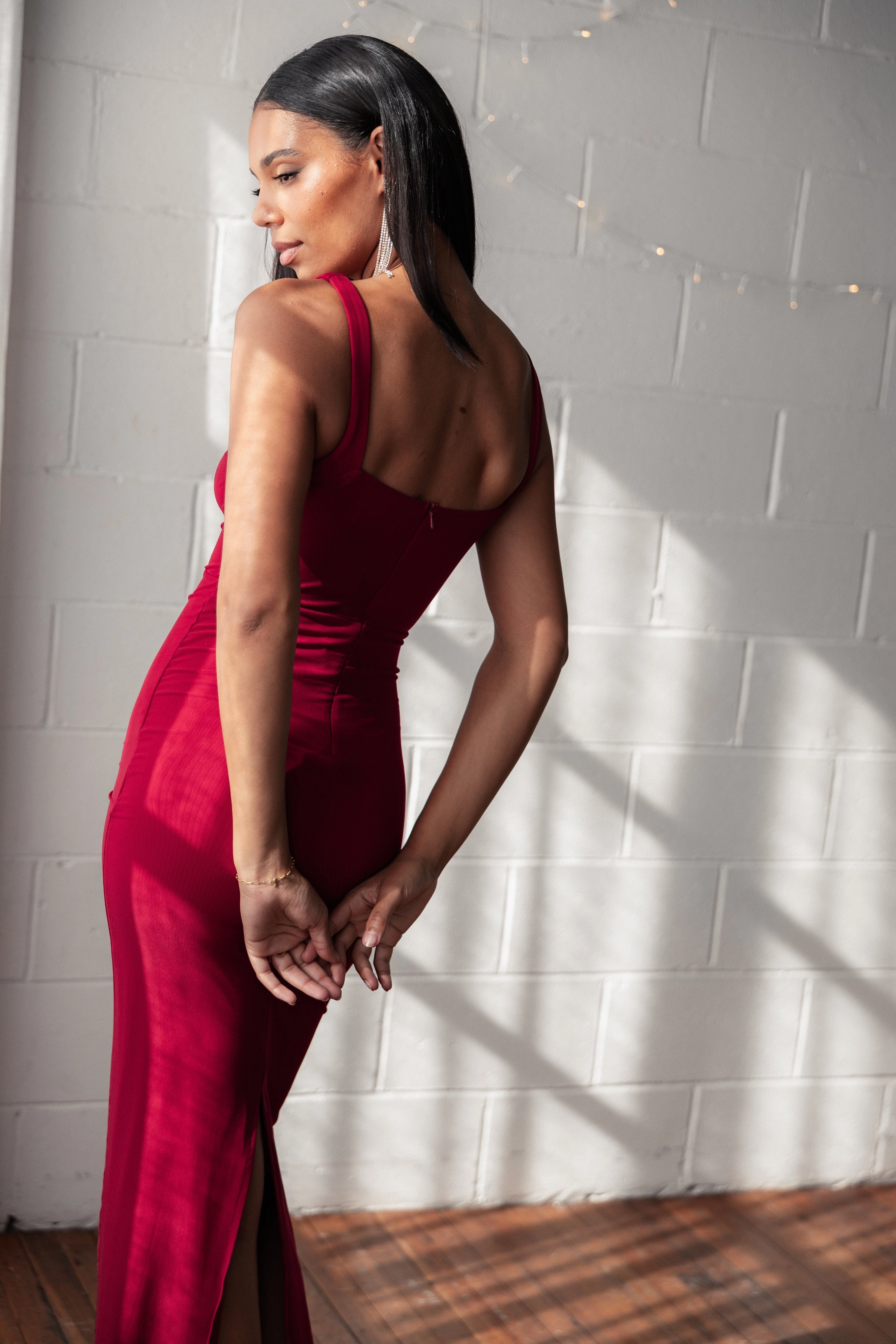 Eira Maxi Dress - Wine Sophisticated Vibe