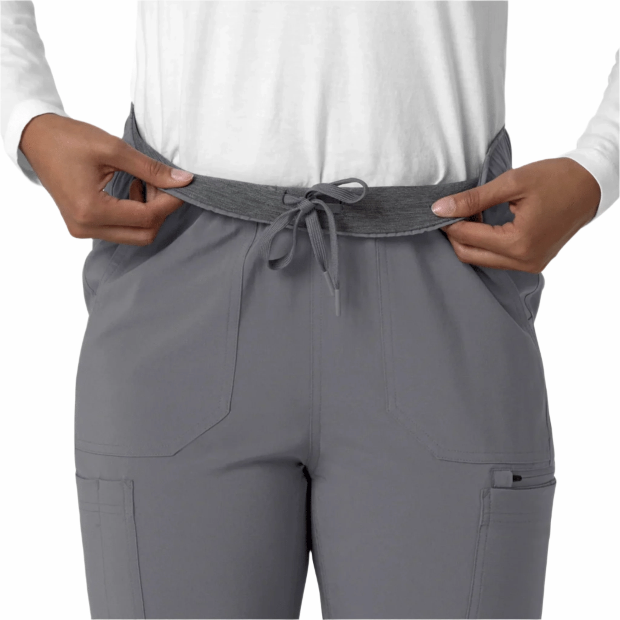 Carhartt Women's Force Cross Flex Straight Leg Cargo Scrub Pant - Pewter FrictionResistantEdging