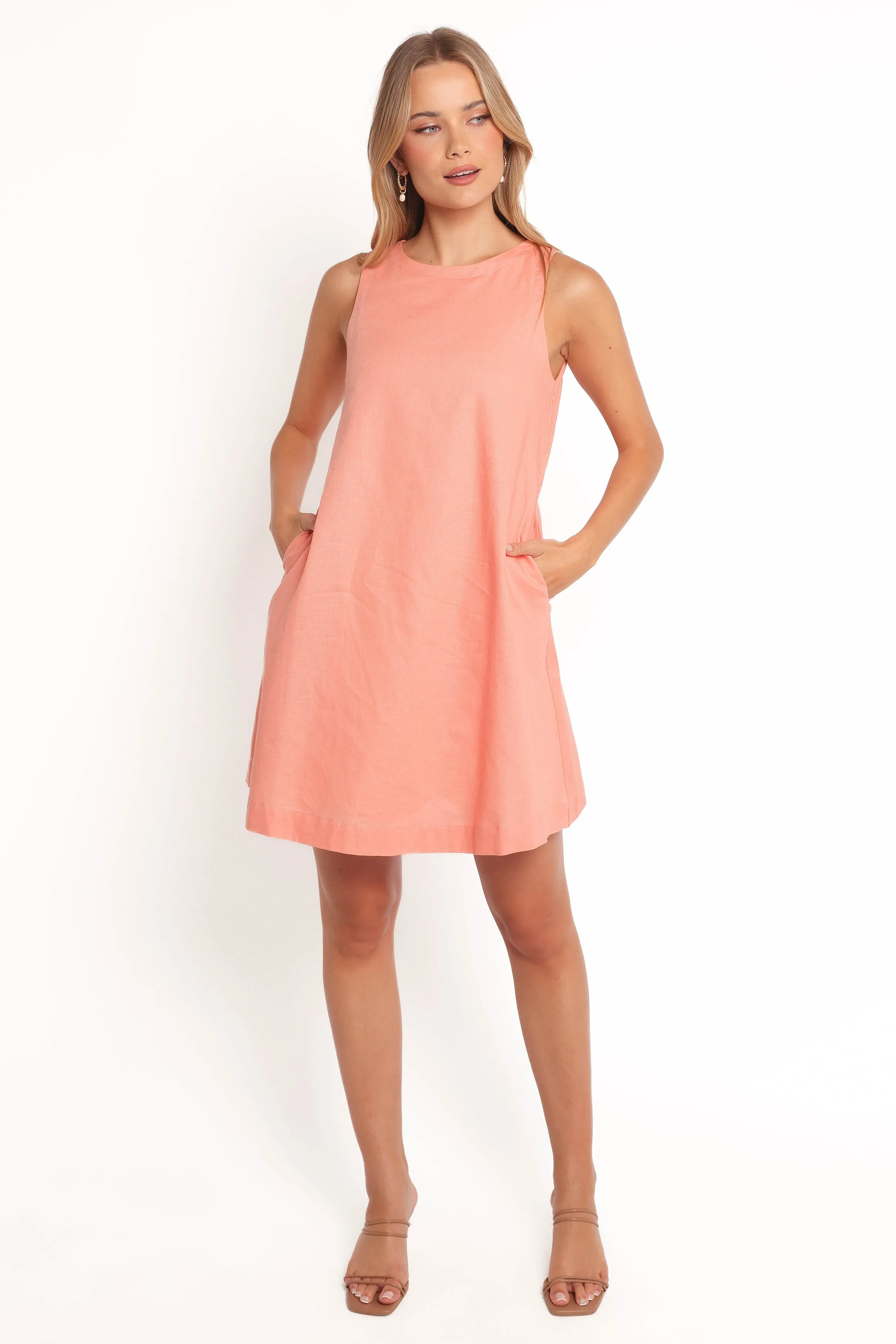 Priyanka Mini Dress - Peach Fashionable appearance Sunset Glow