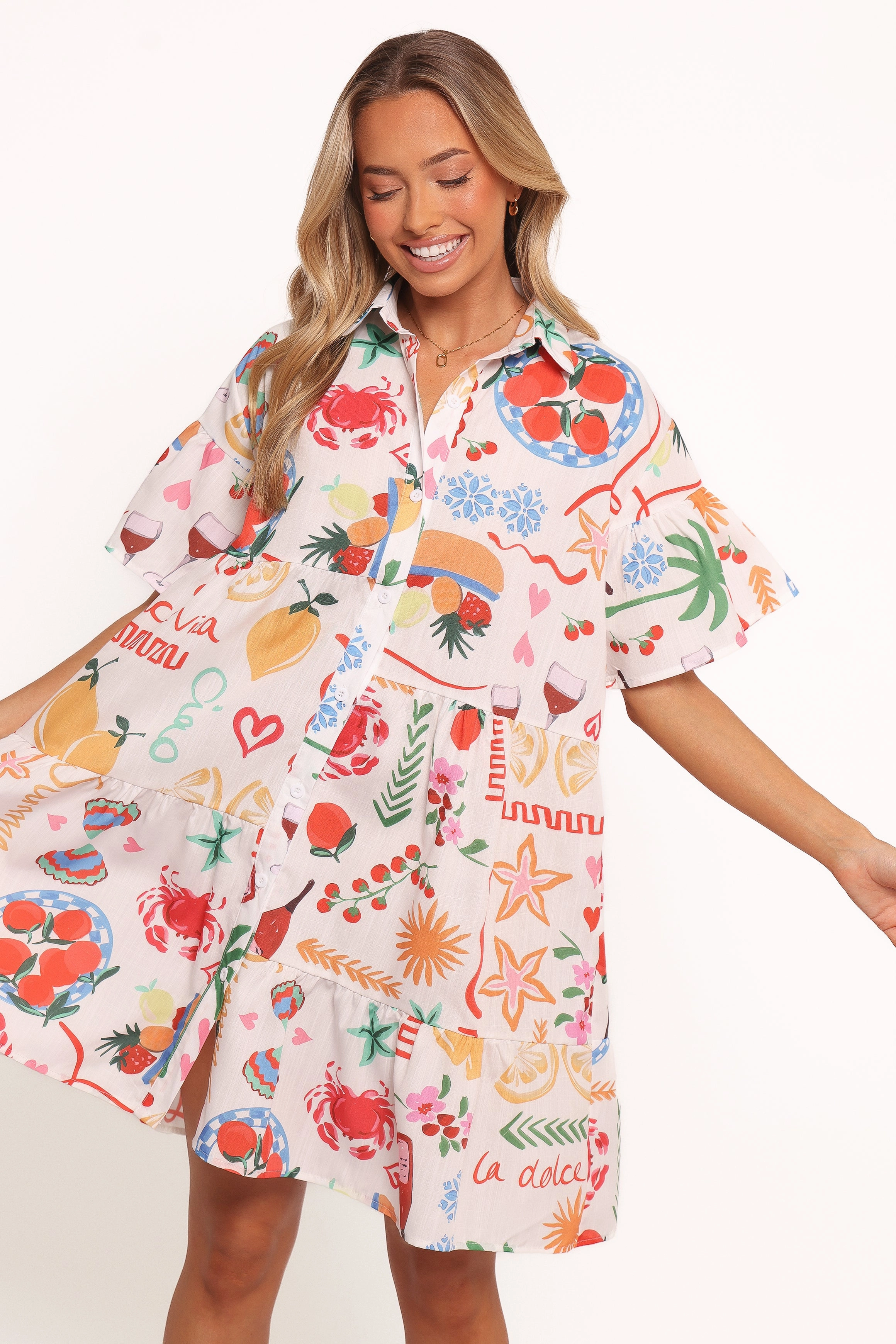 Fitted Look garden wedding Peachy Mini Dress - Dolce Vita