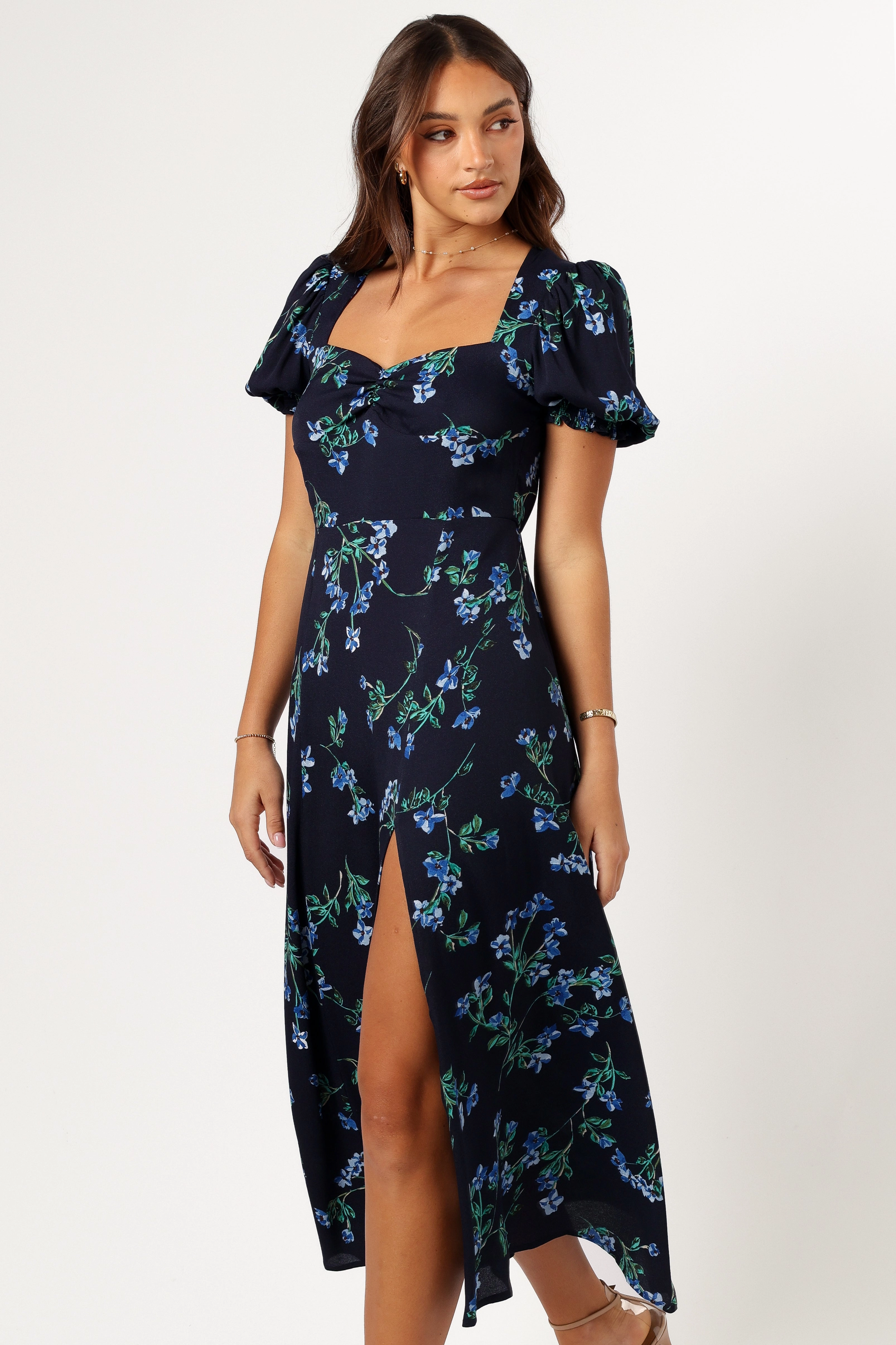 Subtle Edge Trend Appeal Hendrix Midi Dress - Midnight Blues