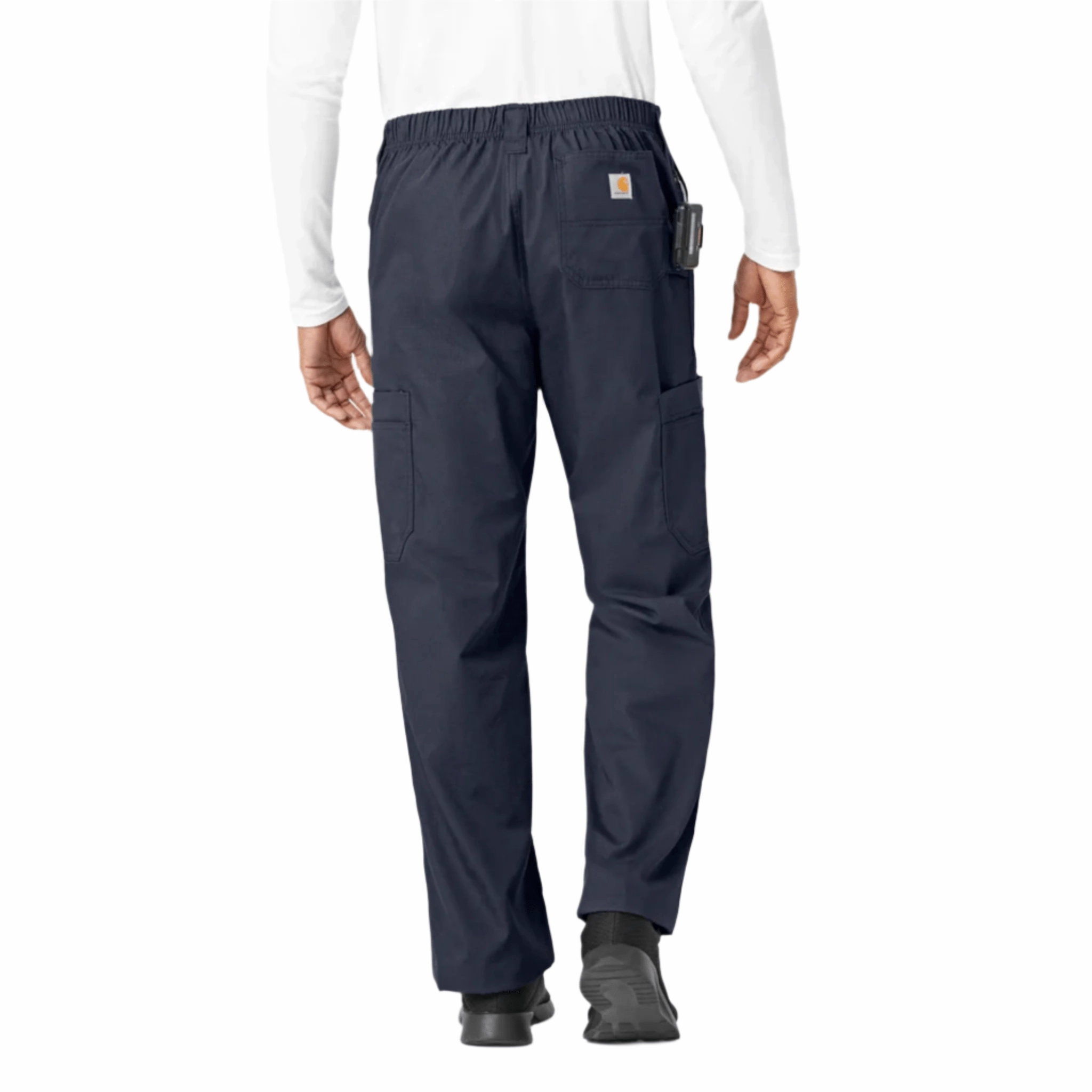 Chilly Day Layers Carhartt Men's Ripstop Boot Cut Cargo Scrub Pant - Navy