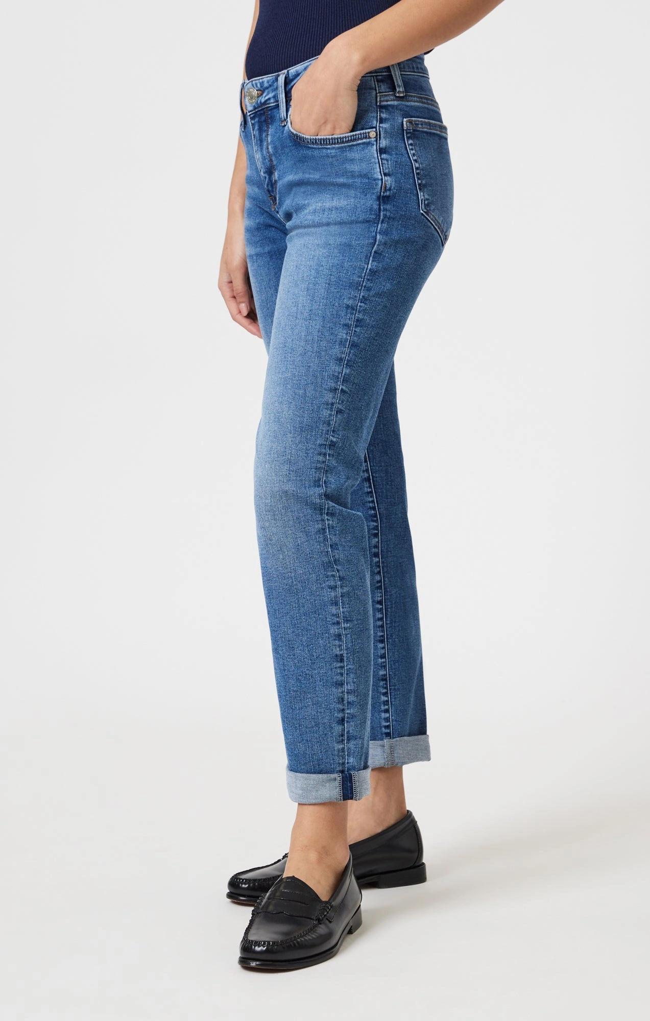 EMMA SLIM BOYFRIEND IN MID BRUSHED TRIBECA Anti Fade Technology