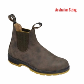 Blundstone Classic 550 Chelsea Boots - Rustic Brown Mustard Western Style