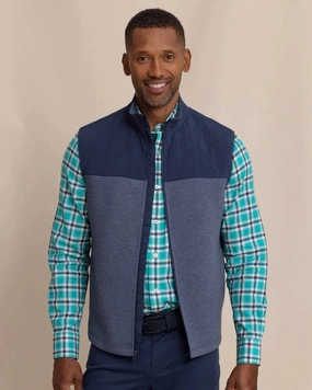Notch Lapel Quick Pull Zipper Waterfront Quilted Vest