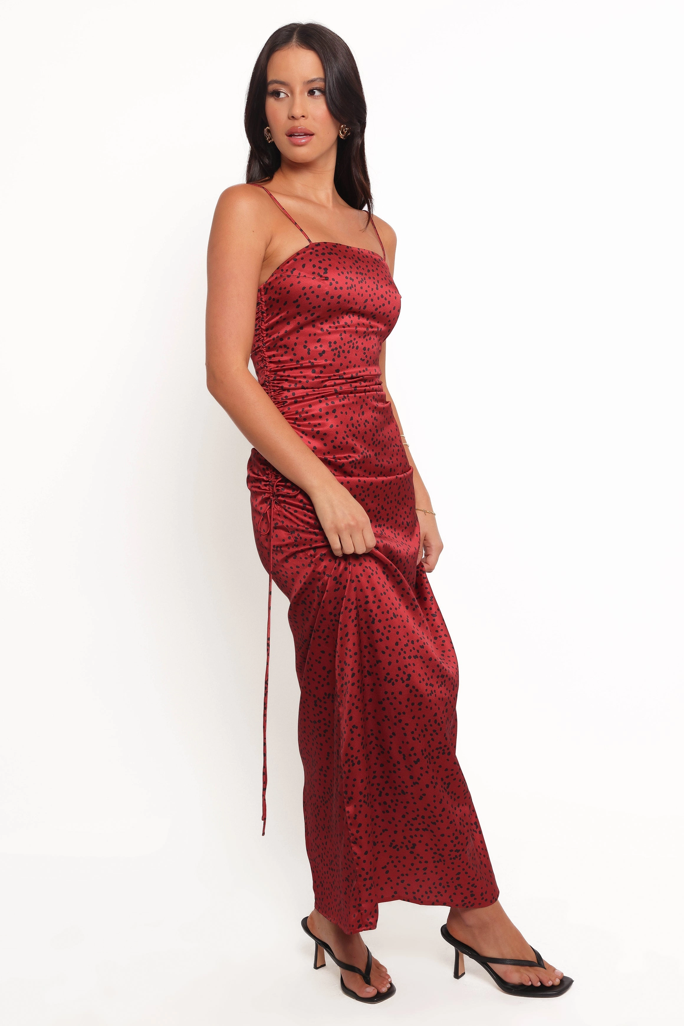 Breathable wear Light Soft Enid Midi Dress - Red