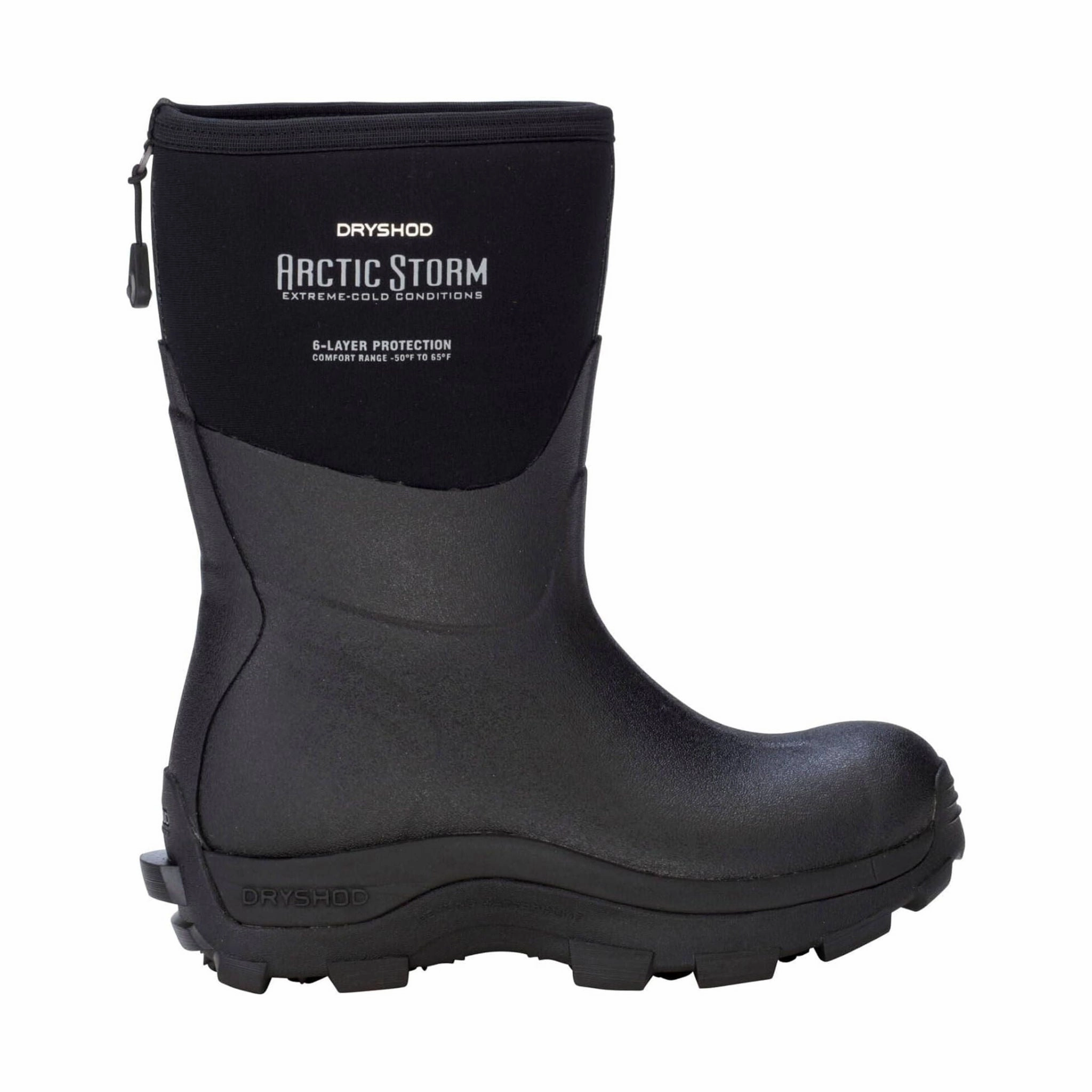 Eco Material Rainy Days Dryshod Women's Arctic Storm Mid Rain Boot - Black