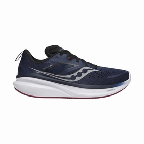 Comfort Fit Design Saucony Men's Omni 22 Running Shoes - Navy/Currant