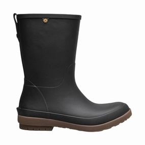 Comfort Lining Snowy Path Bogs Women's Amanda II Mid Rain Boots - Black