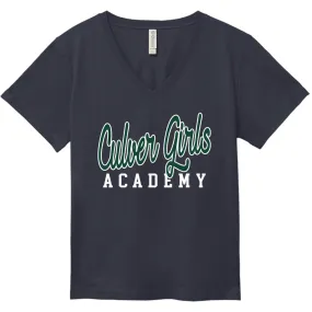 Cozy Waist Layering Essential Essential V-Neck Tee - Spring Navy