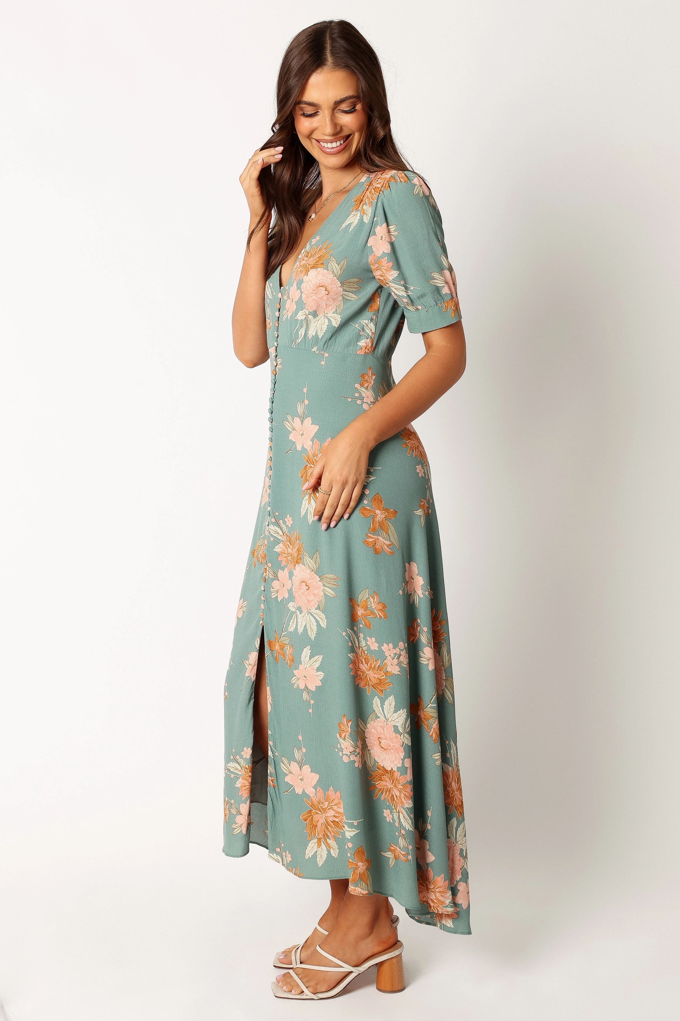 Summer Fashion Frampton Midi Dress - Blue Floral