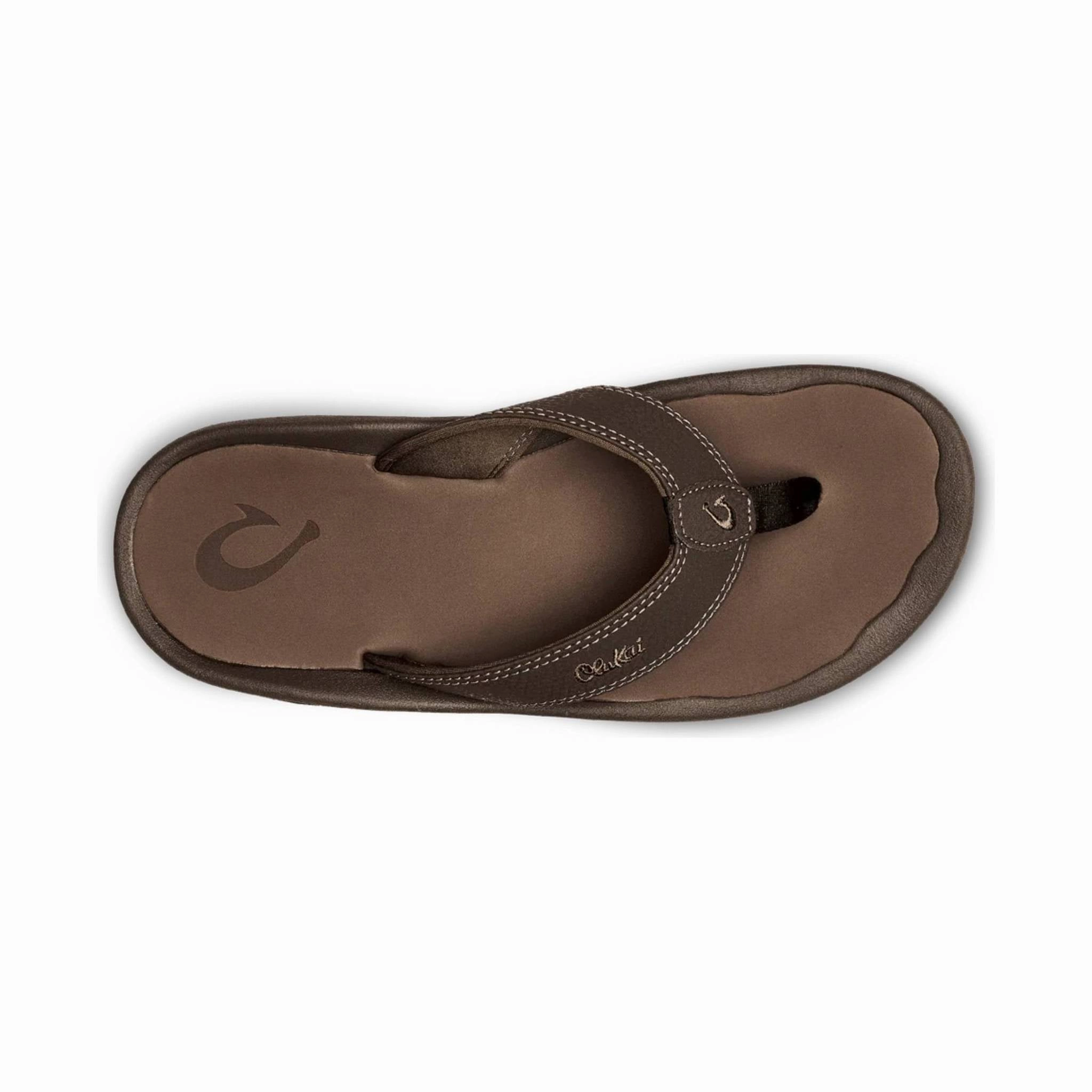 OluKai Men's 'Ohana Flip Flop - Dark Java/Ray Comfortable Travel Shoes Chic Look