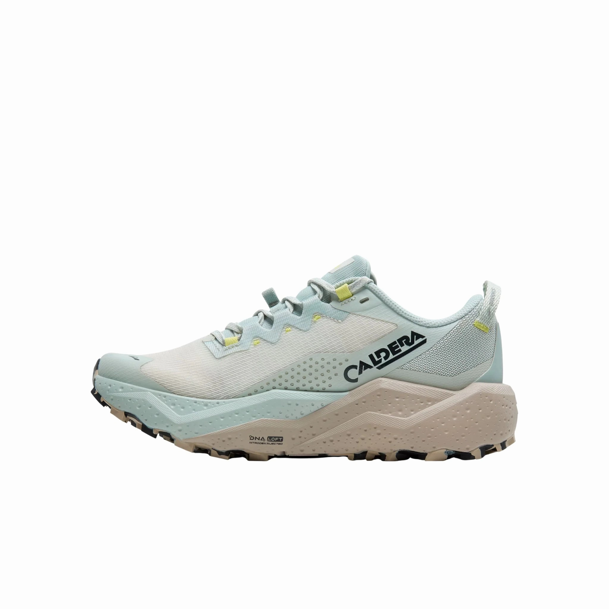 Brooks Women's Caldera 8 Trail Running Shoes - Misty Blue/Coconut/Chateau Moisture Wicking Lining All-day shock absorption