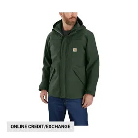 Carhartt Men's Storm Defender Loose Fit Heavy Weight Rain Jacket - Mountain View Classic Ribbed Cuffs