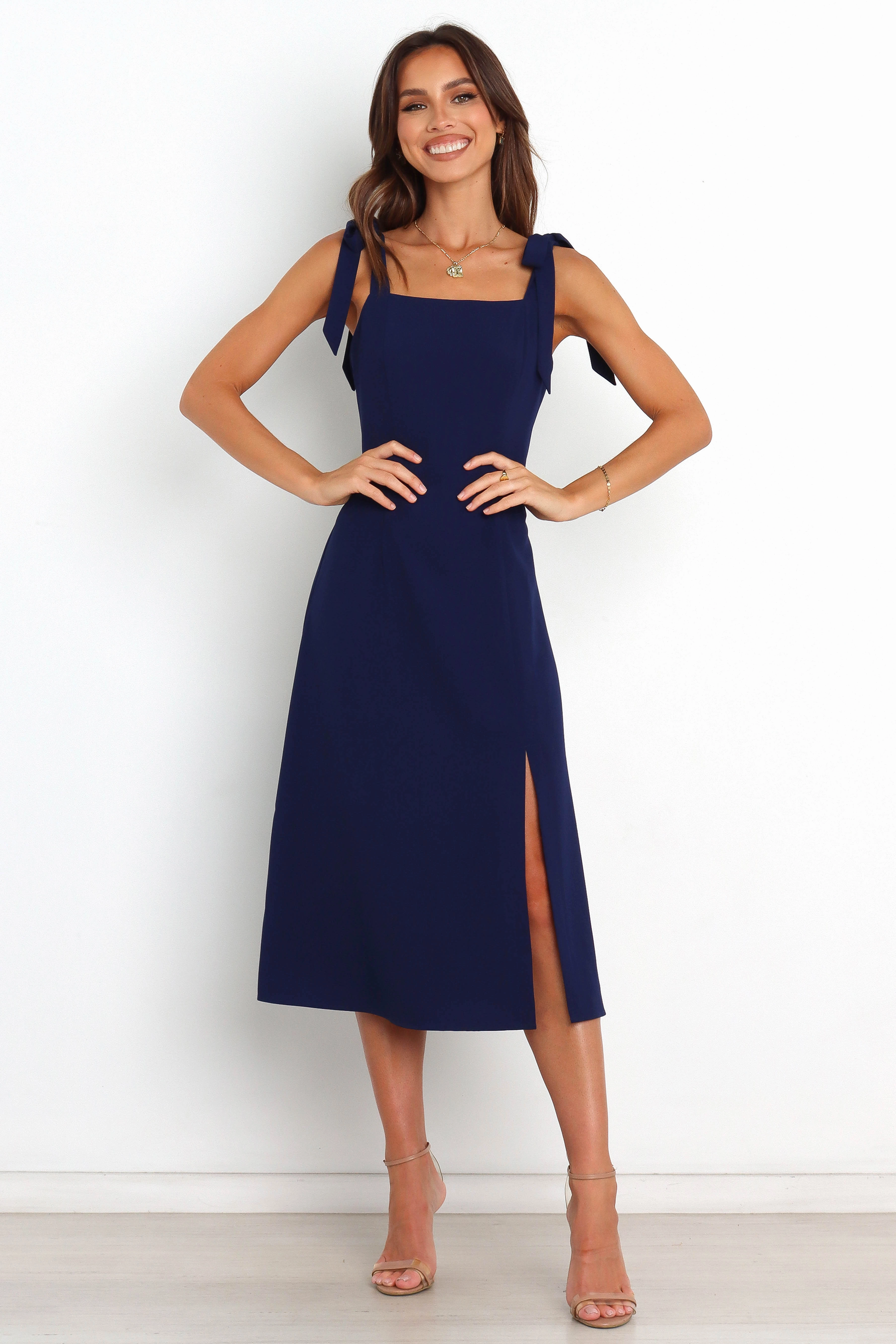 Laurel Dress - Navy Sophisticated Waistband Fit