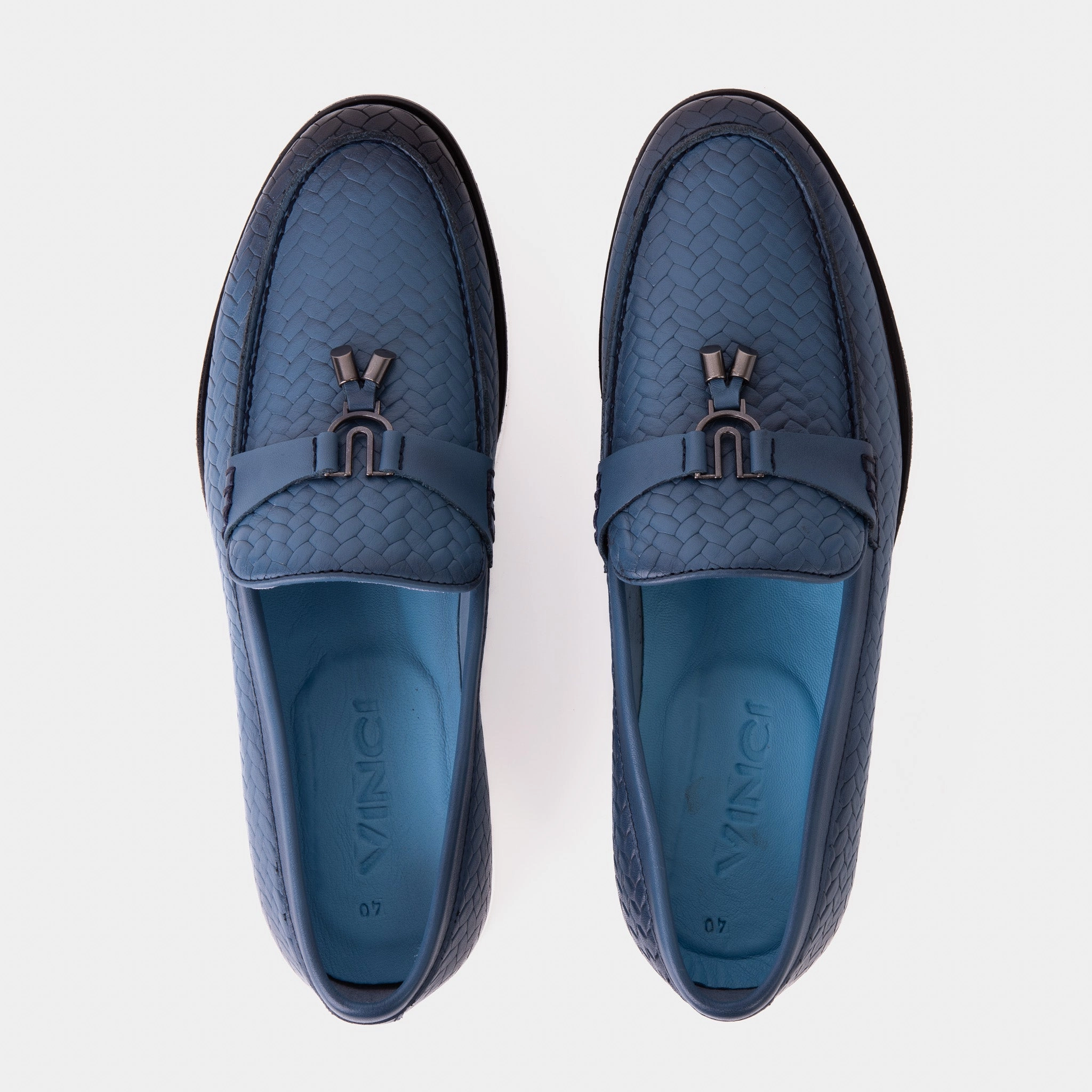 Street Style Leather Material The Sperry Jeans Blue Leather Tassel Loafer Men Shoe