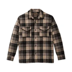 Filson Men's Wool Jac Shirt - Oat Brown Heather Anti Slip Interior Moisture Managing Layer