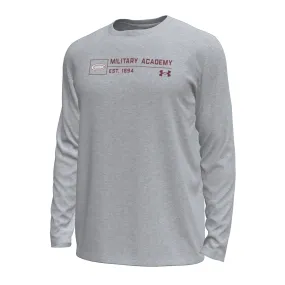 Under Armour Tech Stretch Long Sleeve Tee - Mod Gray Novelty Multi Panel Structure AntiPilling