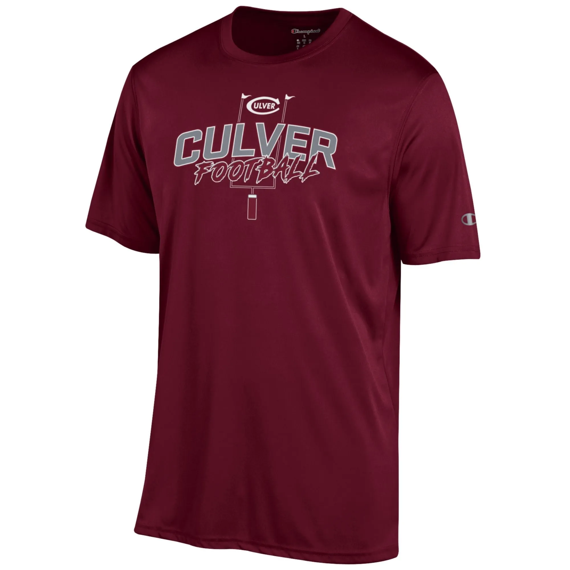 Effortless Style Champion Football Athletic Short Sleeve Tee - Maroon