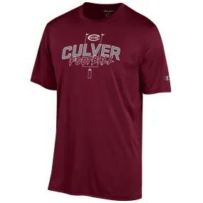 Effortless Style Champion Football Athletic Short Sleeve Tee - Maroon