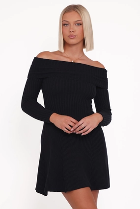 Effortless Tailoring Francisco Long Sleeve Mini Dress - Black