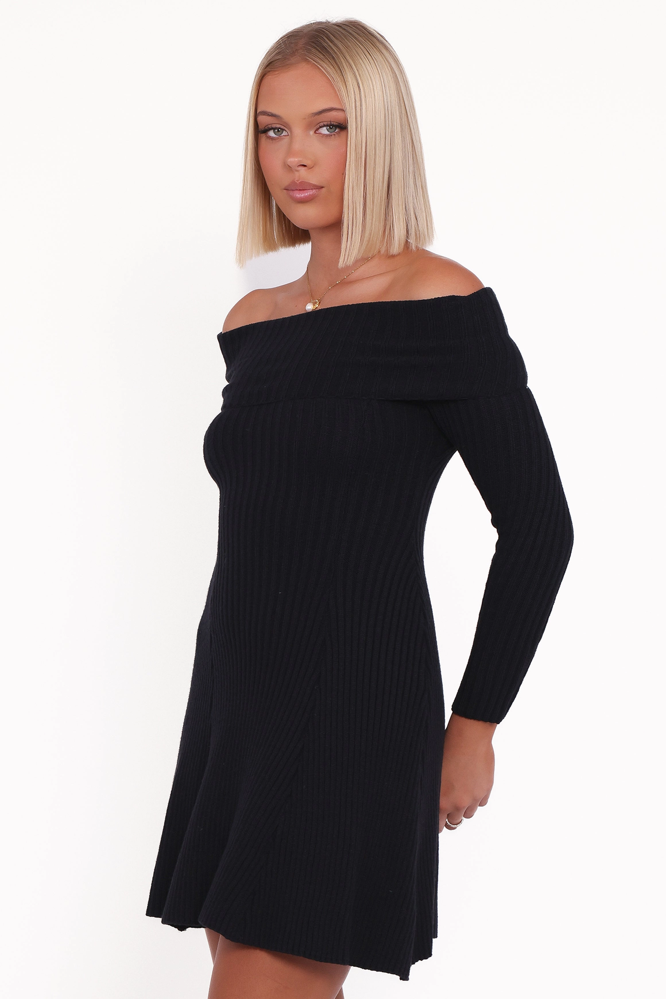 Versatile Wear Climate-Adaptive Francisco Long Sleeve Mini Dress - Black