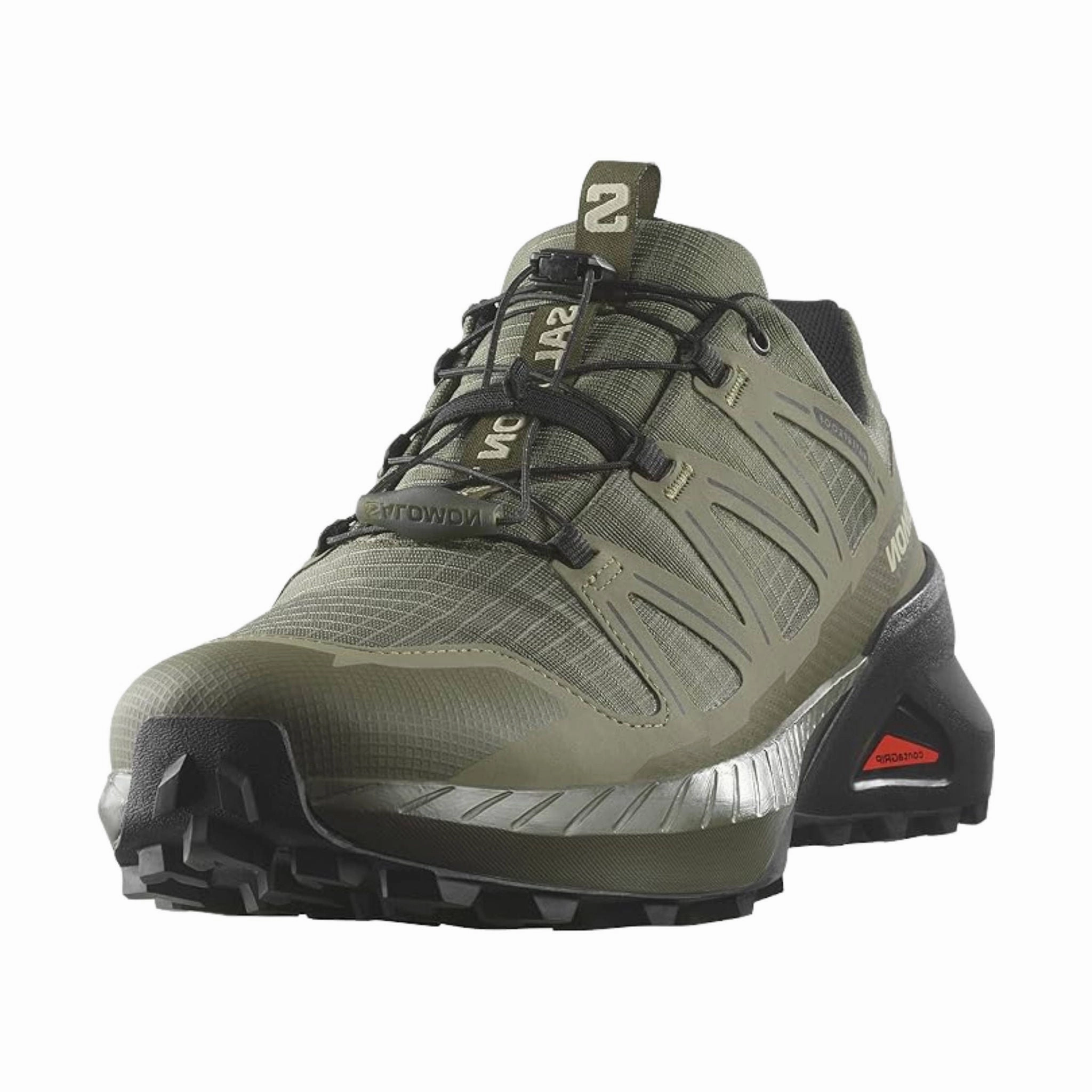 Salomon Men's Speedcross Peak Climasalomon Waterproof Trail Running Shoes - Olive Night/Deep Lichen Green/Black Washable